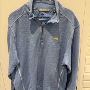 Tommy Bahama Light Blue Half-Zip Pullover size L